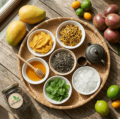 Nguyên liệu làm trà xoài